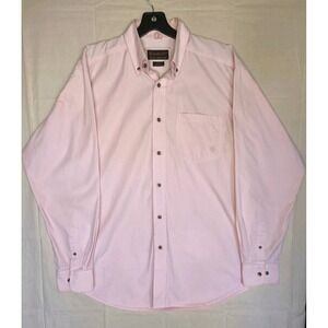 Ariat Pro Series Mens M Pink Stripe Western Button Down Shirt